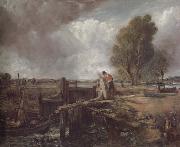 John Constable Study of A boat passing a lock oil